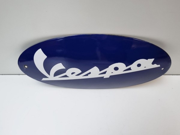 plaque emaillee Vespa Servicio werbeschild insigna vintage emaillen reclame bord-00003